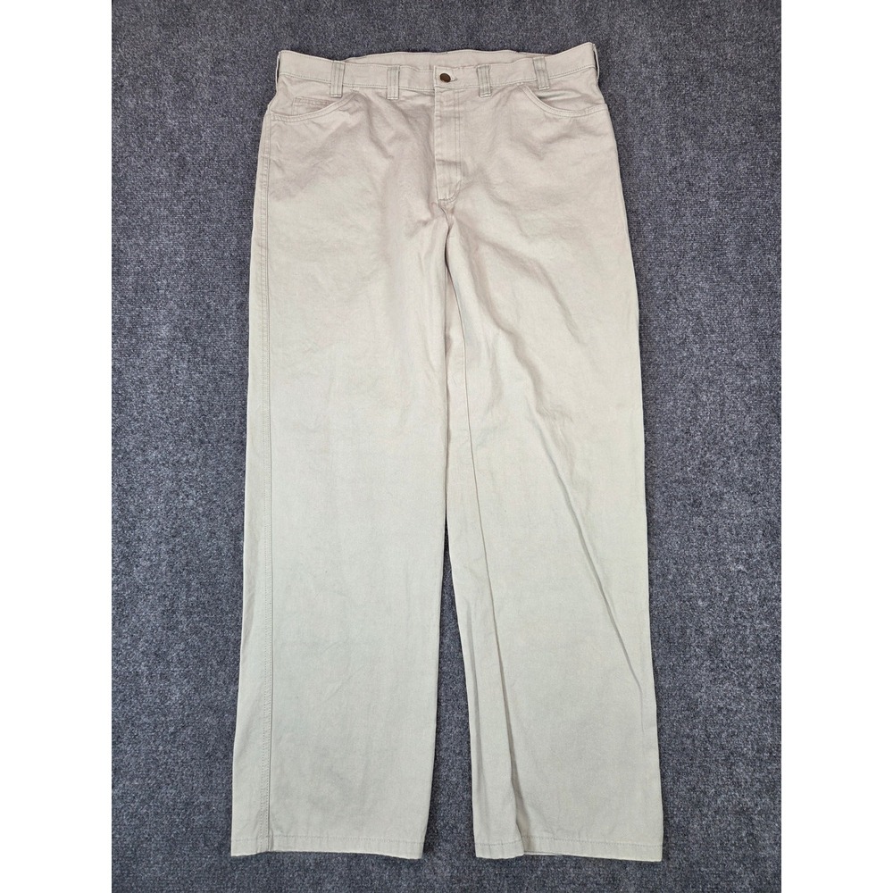 USDA Forest Service Uniform Pants Mens 40 Reg Light Green Cotton Workwear FS250